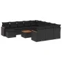 Set de sofás de jardín y cojines 13 pzas ratán sintético negro de , Conjuntos de jardín - Ref: Foro24-3226587, Precio: 841,12...