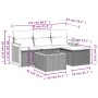 5-teiliges Gartenmöbel-Set und schwarze synthetische Rattankissen von , Gartensets - Ref: Foro24-3227588, Preis: 280,85 €, Ra...