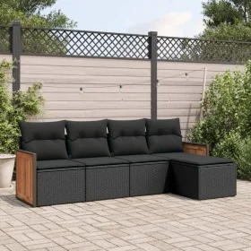 5-piece garden furniture set and black synthetic rattan cushions by , Garden sets - Ref: Foro24-3227595, Price: 297,89 €, Dis...