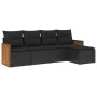 5-teiliges Gartenmöbel-Set und schwarze synthetische Rattankissen von , Gartensets - Ref: Foro24-3227595, Preis: 296,91 €, Ra...