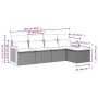 5-teiliges Gartenmöbel-Set und schwarze synthetische Rattankissen von , Gartensets - Ref: Foro24-3227595, Preis: 296,91 €, Ra...