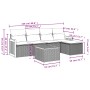 6-piece garden furniture set and gray synthetic rattan cushions by , Garden sets - Ref: Foro24-3227607, Price: 326,66 €, Disc...