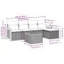 6-teiliges Gartenmöbel-Set und graue synthetische Rattankissen von , Gartensets - Ref: Foro24-3227607, Preis: 338,04 €, Rabat...