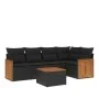 6-piece garden sofa set and black synthetic rattan cushions by , Garden sets - Ref: Foro24-3227630, Price: 382,49 €, Discount: %
