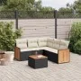 6-piece garden sofa set and black synthetic rattan cushions by , Garden sets - Ref: Foro24-3227645, Price: 362,61 €, Discount: %