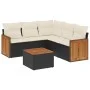 6-piece garden sofa set and black synthetic rattan cushions by , Garden sets - Ref: Foro24-3227645, Price: 362,61 €, Discount: %