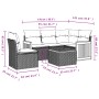 6-piece garden sofa set and black synthetic rattan cushions by , Garden sets - Ref: Foro24-3227658, Price: 370,37 €, Discount: %
