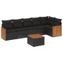 7-teiliges Garten-Essset und schwarze Kissen aus synthetischem Rattan von , Gartensets - Ref: Foro24-3227672, Preis: 433,76 €...