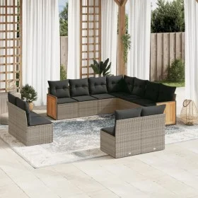 11-teilige Gartensofagarnitur und graue synthetische Rattankissen von , Gartensets - Ref: Foro24-3227768, Preis: 645,96 €, Ra...