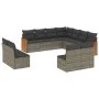 11-piece garden sofa set and gray synthetic rattan cushions by , Garden sets - Ref: Foro24-3227768, Price: 645,96 €, Discount: %