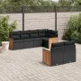 7-piece garden dining set and black synthetic rattan cushions by , Garden sets - Ref: Foro24-3227819, Price: 497,93 €, Discou...
