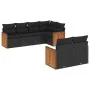 7-piece garden dining set and black synthetic rattan cushions by , Garden sets - Ref: Foro24-3227819, Price: 497,93 €, Discou...