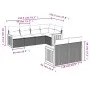 7-piece garden dining set and black synthetic rattan cushions by , Garden sets - Ref: Foro24-3227819, Price: 497,93 €, Discou...