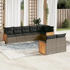 8-piece garden sofa set and gray synthetic rattan cushions by , Garden sets - Ref: Foro24-3227831, Price: 539,85 €, Discount: %