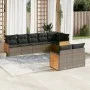 8-piece garden sofa set and gray synthetic rattan cushions by , Garden sets - Ref: Foro24-3227831, Price: 539,85 €, Discount: %