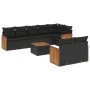 8-teiliges Gartensofa-Set und schwarze synthetische Rattankissen von , Gartensets - Ref: Foro24-3227833, Preis: 594,55 €, Rab...