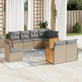 Gartensofa-Set mit beigen Kissen 8 Stück PE-Rattan von , Gartensets - Ref: Foro24-3227844, Preis: 561,96 €, Rabatt: %