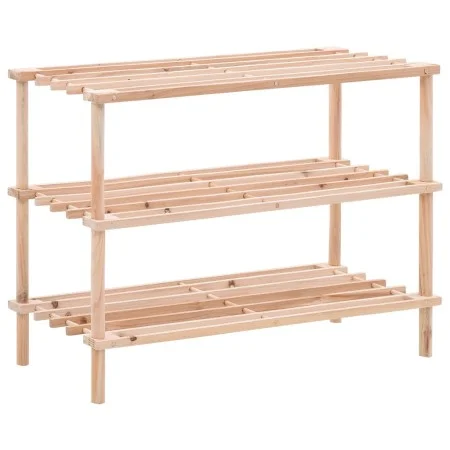 3-story shoe rack in solid fir wood by vidaXL, Shoe racks and shoe organizers - Ref: Foro24-285200, Price: 21,97 €, Discount: %