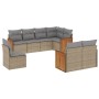 Gartensofa-Set mit beigen Kissen 8 Stück PE-Rattan von , Gartensets - Ref: Foro24-3227844, Preis: 523,68 €, Rabatt: %