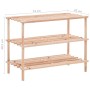 3-story shoe rack in solid fir wood by vidaXL, Shoe racks and shoe organizers - Ref: Foro24-285200, Price: 22,34 €, Discount: %