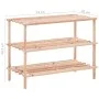 3-story shoe rack in solid fir wood by vidaXL, Shoe racks and shoe organizers - Ref: Foro24-285200, Price: 21,97 €, Discount: %
