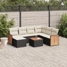 8-piece garden sofa set and black synthetic rattan cushions by , Garden sets - Ref: Foro24-3227890, Price: 454,28 €, Discount: %