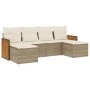 Garden sofa set with cushions 6 pieces beige synthetic rattan by , Garden sets - Ref: Foro24-3227899, Price: 373,89 €, Discou...