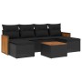 7-teiliges Garten-Essset und schwarze Kissen aus synthetischem Rattan von , Gartensets - Ref: Foro24-3227903, Preis: 371,69 €...