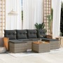 7-teiliges Gartensofa-Set mit grauen PE-Rattan-Kissen von , Gartensets - Ref: Foro24-3227908, Preis: 371,45 €, Rabatt: %