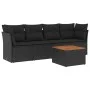 5-teiliges Gartenmöbel-Set und schwarze synthetische Rattankissen von , Gartensets - Ref: Foro24-3255803, Preis: 313,92 €, Ra...