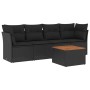 5-teiliges Gartenmöbel-Set und schwarze synthetische Rattankissen von , Gartensets - Ref: Foro24-3255803, Preis: 325,13 €, Ra...