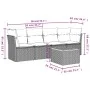 5-teiliges Gartenmöbel-Set und schwarze synthetische Rattankissen von , Gartensets - Ref: Foro24-3255803, Preis: 313,92 €, Ra...