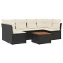 7-piece garden dining set and black synthetic rattan cushions by , Garden sets - Ref: Foro24-3255888, Price: 384,67 €, Discou...