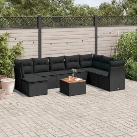 8-piece garden sofa set and black synthetic rattan cushions by , Garden sets - Ref: Foro24-3256111, Price: 543,06 €, Discount: %