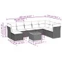 8-piece garden sofa set and black synthetic rattan cushions by , Garden sets - Ref: Foro24-3256111, Price: 543,06 €, Discount: %