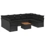 Garden sofa set 10 pieces with black synthetic rattan cushions by , Garden sets - Ref: Foro24-3256118, Price: 561,28 €, Disco...