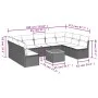 Garden sofa set 10 pieces with black synthetic rattan cushions by , Garden sets - Ref: Foro24-3256118, Price: 561,28 €, Disco...