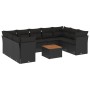 Gartensofa-Set 10-teilig mit schwarzen synthetischen Rattankissen von , Gartensets - Ref: Foro24-3256132, Preis: 647,07 €, Ra...