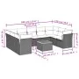 Gartensofa-Set 10-teilig mit schwarzen synthetischen Rattankissen von , Gartensets - Ref: Foro24-3256132, Preis: 623,00 €, Ra...