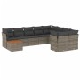 10-piece garden sofa set with gray synthetic rattan cushions by , Garden sets - Ref: Foro24-3256158, Price: 593,82 €, Discoun...
