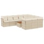 11-teiliges Gartensofa-Set mit beigen synthetischen Rattankissen von , Gartensets - Ref: Foro24-3256170, Preis: 679,48 €, Rab...