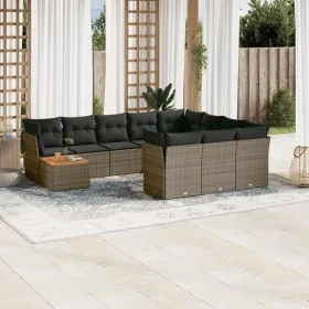 11-teilige Gartensofagarnitur und graue synthetische Rattankissen von , Gartensets - Ref: Foro24-3256179, Preis: 637,54 €, Ra...