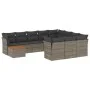 11-piece garden sofa set and gray synthetic rattan cushions by , Garden sets - Ref: Foro24-3256179, Price: 637,54 €, Discount: %