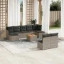 10-piece garden sofa set with gray synthetic rattan cushions by , Garden sets - Ref: Foro24-3256193, Price: 542,41 €, Discoun...