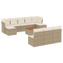 Set de sofás de jardín 11pzas con cojines ratán sintético beige de , Conjuntos de jardín - Ref: Foro24-3256198, Precio: 639,0...