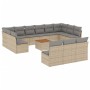 Garden sofa set 14 pieces and beige synthetic rattan cushions mix by , Garden sets - Ref: Foro24-3256234, Price: 838,09 €, Di...