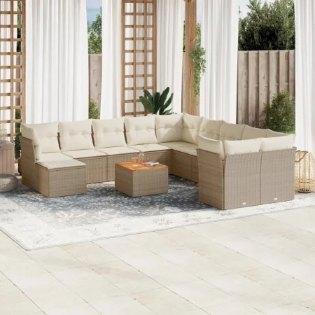 12-piece garden sofa set and brown synthetic rattan cushions by , Garden sets - Ref: Foro24-3256310, Price: 793,88 €, Discoun...