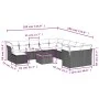 12-piece garden sofa set and brown synthetic rattan cushions by , Garden sets - Ref: Foro24-3256310, Price: 793,88 €, Discoun...