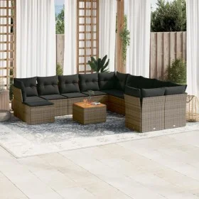 12-piece garden sofa set with gray synthetic rattan cushions by , Garden sets - Ref: Foro24-3256312, Price: 741,40 €, Discoun...
