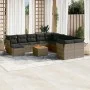 12-piece garden sofa set with gray synthetic rattan cushions by , Garden sets - Ref: Foro24-3256312, Price: 741,40 €, Discoun...